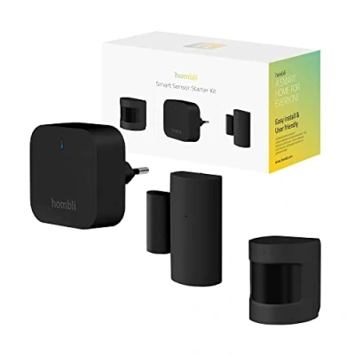 Abbildung von Hombli Smart Bluetooth Bewegungsmelder, Kontaktsensor mit Bridge Kit Drahtloser Detektor fur Tür und Fenster App Funktion Sofortige Benachrichtigungen Kompatibel Google, Alexa Siri