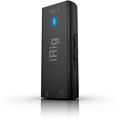 Abbildung von IK Multimedia iRig HD 2 Schnittstelle für Gitarre, 96 kHz mit 24 Bit A / D Umwandlung, überragender Audioqualität, kompaktem, professionellem Sound, FX und Thru Anpassung