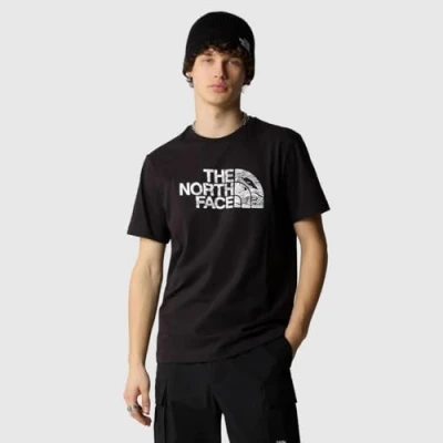 Abbildung von THE NORTH FACE NF0A87NXJK3 M S/S Woodcut Dome Tee T Shirt Herren Black Größe XL