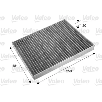 Abbildung von VALEO CLIMFILTER PROTECT 715667 Innenraumfilter Aktivkohlefilter 250 182 20 RENAULT: Koleos I