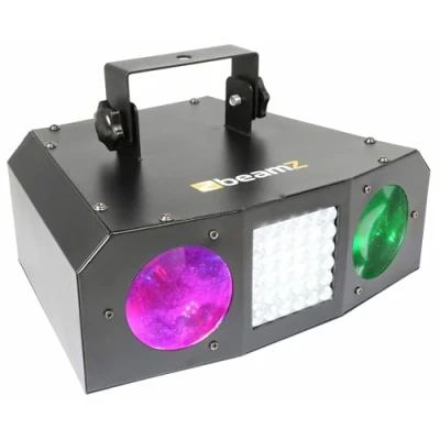 Abbildung von BeamZ Uranus LED Lichteffekt, Stroboskop Disco Licht, Doppelter Moonflower, Beleuchtung, Discolicht Partylicht, 92 RGB LEDS&#039;s, 45 Stobe LED&#039;s, Musikgesteuert Mooneffekt, Schwarz