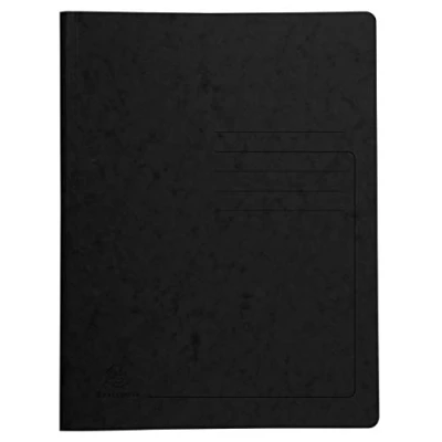 Abbildung von Exacompta 240221E Spiralhefter aus extra starkem Colorspan Karton für DIN A4 24 x 32cm bedruckt bis zu 300 Blatt schwarz Hefter ideal Büro und Schule