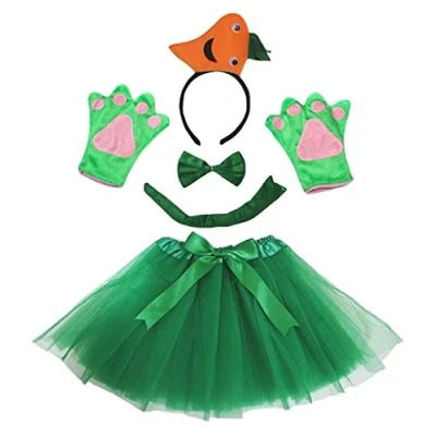 Abbildung von Petitebelle 3D Stirnband Bowtie Schwanz Handschuhe Rock Unisex Adult 5pc Kostüm Einheitsgröße Möhre