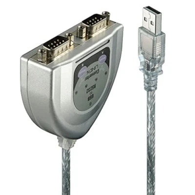 Abbildung von LINDY 42889 USB auf 2 Port Seriell Konverter, Silber