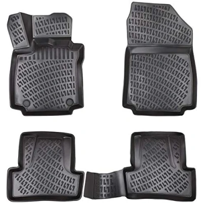 Abbildung von Elmasline Design 3D Gummimatten Set für Renault CLIO IV Baujahr 2012 2019 Extra hoher 5cm Rand