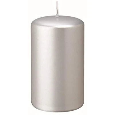 Abbildung von Stumpenkerzen Silber 6 x Ø 4 cm, 12 Stück