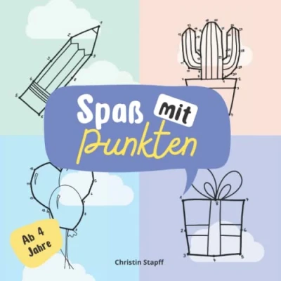 Abbildung von Kinder Rätselbuch &quot;Spaß mit Punkten&quot; Punkt zu Buch Punkte verbinden Zahlen lernen ab 4 Jahren