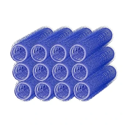 Abbildung von PONIK&#039;S PROFESSIONAL Haarrollen Lockenwickler, Lockenwickler Selbsthaftend Set, Haar Roller 12 Stücke, Locken 16mm, Selbst Griff blau