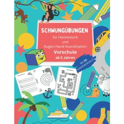 Abbildung von Schwungübungen für Feinmotorik und Augen Hand Koordination: Vorschule ab 5 Jahren