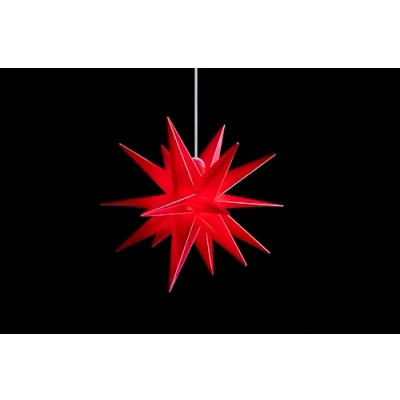 Abbildung von STERNTALER Dekostern 18 Zacker 25 Batt, Weihnachtsstern Kunststoff Faltstern Rot 2