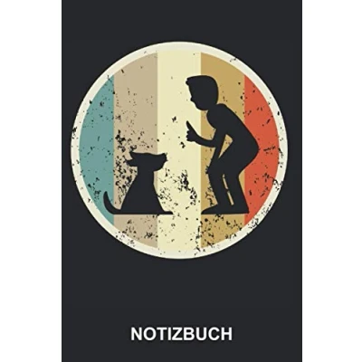 Abbildung von Notizbuch: Hundetrainer Hunde Trainer Beruf Training Hundeschule Hundeausbildung Retro Vintage Grunge Style Tagebuch, Notizheft, Schreibheft ca. A5 mit Linien 120 Seiten liniert Softcover