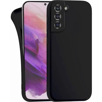 Abbildung von MyGadget Hülle kompatibel mit Samsung Galaxy S21 Plus robuste Handyhülle TPU Case Slim Silikonhülle Back Cover Kratzfest Schutzhülle Matt Schwarz