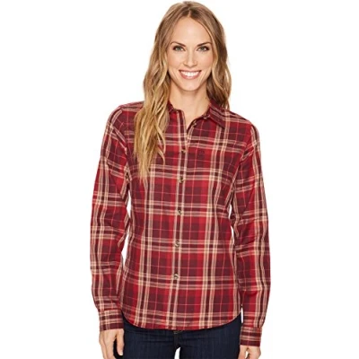 Abbildung von Fjällräven Damen Övik Flannel Outdoorbluse, Dark Garnet, S