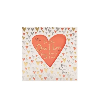 Abbildung von UK Greetings Valentinstagskarte für die Liebe, Herz Design