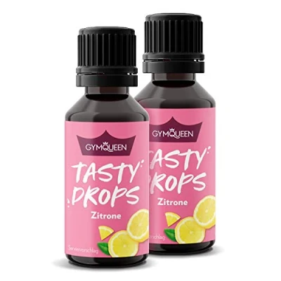 Abbildung von GymQueen Tasty Drops, Zitrone, 2x30ml, Flavour Drops ohne Kalorien
