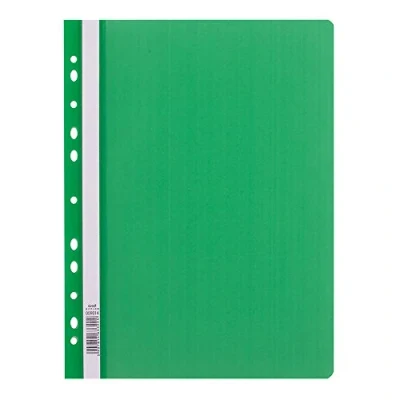 Abbildung von D.RECT Schnellhefter Lux PP A4 mit Perforation aus Starker Polypropylen Folie Grün