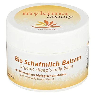 Abbildung von mykima Bio Schafmilch Balsam 200ml mit Olivenöl Ideal bei trockener, oder gereizter Haut. für empfindliche Haut auch Kleinkinder!