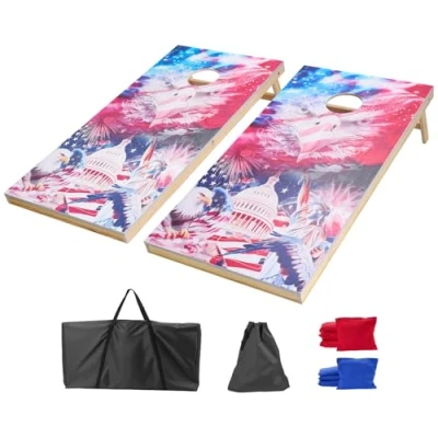 Abbildung von VEVOR Cornhole Set Tragbares Spielbrett aus Holz 1255x600mm Camping Hinterhof