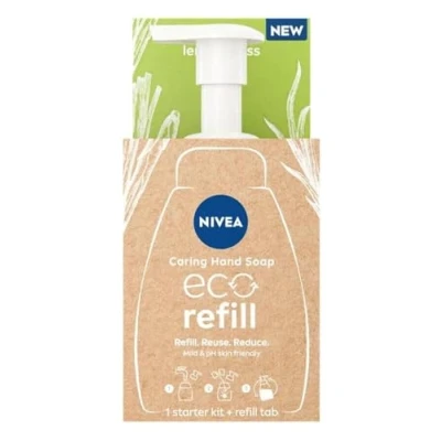 Abbildung von Nivea Caring Hand Soap Eco Refill Starter Kit Lemongrass Scent