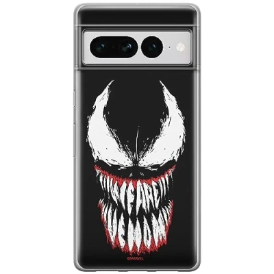 Abbildung von ERT GROUP Handyhülle für Google Pixel 7 PRO Original und offiziell Lizenziertes Marvel Muster Venom 005 optimal an die Form des Handy angepasst, hülle aus TPU