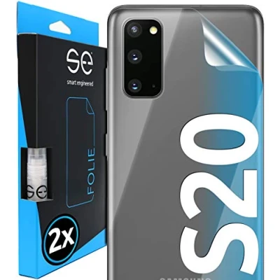 Abbildung von smart engineered [2 Stück] 3D Schutzfolien für die Rückseite kompatibel mit Samsung Galaxy S20, transparenter, selbstheilender Schutz vor Schmutz und Kratzern, Backcover, kein Schutzglas