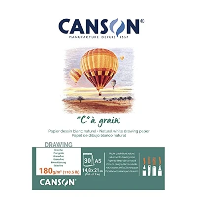 Abbildung von Canson Pad Càgrain A5 180 g White Skizzenbuch