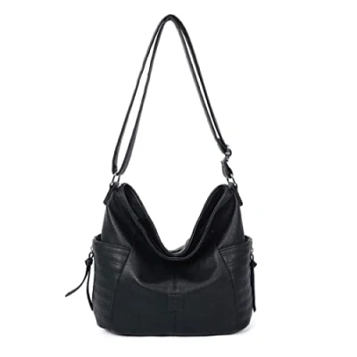 Abbildung von ITALYSHOP24 Schultertasche Damen Tasche Shopper CrossOver, als Handtasche, Umhängetasche, Hobo Bag tragbar