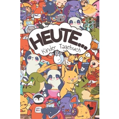 Abbildung von Heute... Kinder Tagebuch: Tagebuch für Jungen und Mädchen zum Schreiben, Malen Ankreuzen I Motiv: lustige Tiere