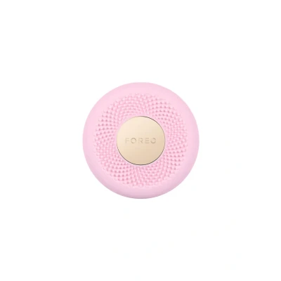 Abbildung von FOREO UFO 3 mini 4 in 1 Gesichtsmasken Hautpflegegerät Feuchtigkeitscreme Anti Aging Vollspektrum LED und Rotlichttherapie Thermotherapie T Sonic Gesichtsmassage Arctic Blue