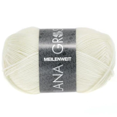 Abbildung von LANA GROSSA MEILENWEIT 50 g UNI Häkelwolle, 210 m (4 fach Sockenwolle mit 80 % Schurwolle),