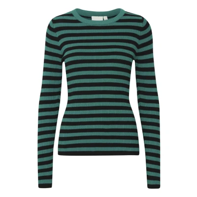Abbildung von ICHI Ihmafa LS12 Strickpullover, Damen, Größe: Large, Cadmium green