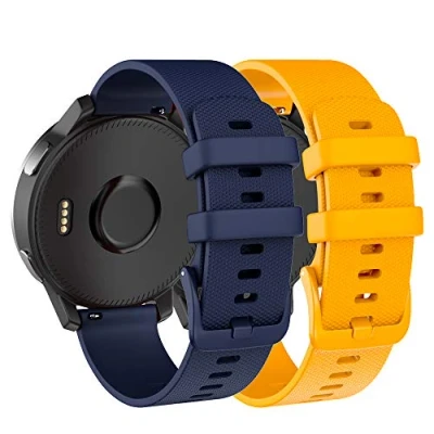 Abbildung von ISABAKE Armband für Garmin Venu 2S/ Vivoactive 4S/ Vivomove 3S, 18mm Schnellverschluss Silikonband Forerunner 3S/265S/255S Musik