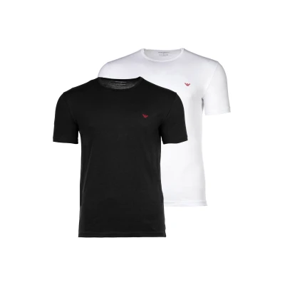 Abbildung von Emporio Armani 2PACK CREW NECK Unterhemd/shirt, Herren, Größe: Large, Schwarz weiß