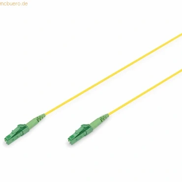 Abbildung von DIGITUS DK 2933 10 APC SX Glasfaserkabel OS2 m LC/(APC) zu Simplex LWL Kabel FTTH, FTTB &amp; FTTx SM Singlemode Glasfaser LAN Fasertyp: 9/125 µ Gelb (Yellow)