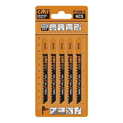 Abbildung von CMT ORANGE TOOLS JT144D 5 HCS STICHSÄGEBLÄTTER FÜR EBENES UND ROHES HOLZ 100X4X6TPI