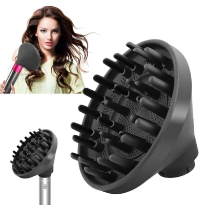 Abbildung von Diffuser Haare Locken Kompatibel mit Dyson Diffusor Aufsatz Airwrap Föhn HS05 HS01 Grau