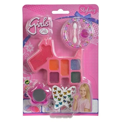Abbildung von Simba 105567198 Steffi Love Girls Glitter Lipgloss Set, 3 sort., es wird nur ein Artikel geliefert, Set aus Lipgloss, Spiegel, Ring, Armband, Sticker und Applikator, 6 Teile, ab 5 Jahren
