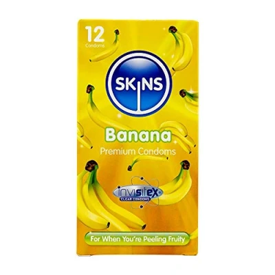 Abbildung von «Banana» Kondome mit Bananenaroma ohne Latexgeruch (12 Kondome) 12 St