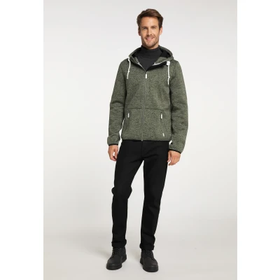 Abbildung von Strickfleecejacke EISGEBUNDEN L / Olive Melange 100% Polyester