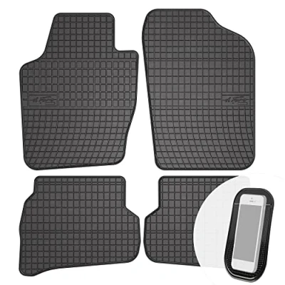 Abbildung von Gummimatten Auto Fußmatten Gummi Automatten Passgenau 4 teilig Set passend für VW Polo 5 2009 2017