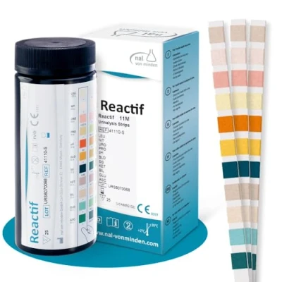 Abbildung von Reactif Gesundheitstest: Urintest 11 Parameter 25 Urin Teststreifen Schnelltest mit Farbskala
