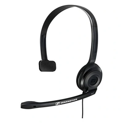 Abbildung von Sennheiser PC 2 Chat Headset Kopfhörer (Ein Ohr Kopfhörer, Noise Cancelling Mikrofon, Schwarz)