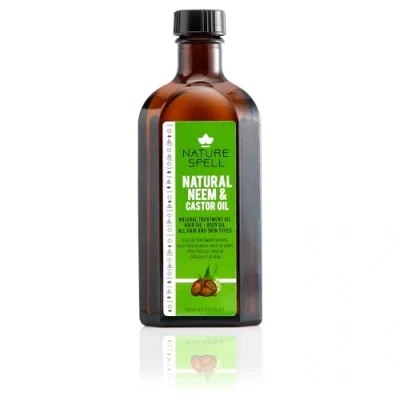 Abbildung von Nature Spell Neem &amp; Rizinusöl für Haar und Körper, 150 ml