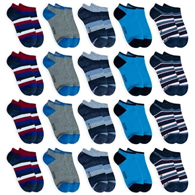 Abbildung von OCERA 20 Paar Kinder Sneaker Socken für Jungen im Farbmix Gr. 23/26
