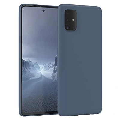 Abbildung von EAZY Case Silikonhülle für Samsung Galaxy A51 Hülle Silikon Blau weich stoßfeste Handyhülle Schutzhülle mit Kameraschutz Dünn Premium Schutz Cover TPU Phone Bumper in Petrol