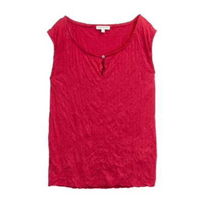 Abbildung von TOM Tailor Crinkle MIT Schlitzdetail Bluse, Damen, Größe: XXL, Raspberry red