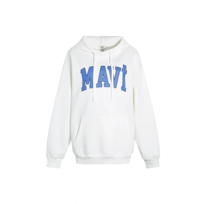 Abbildung von Mavi Damen Logo Hoodie T Shirt, Antique White, XL
