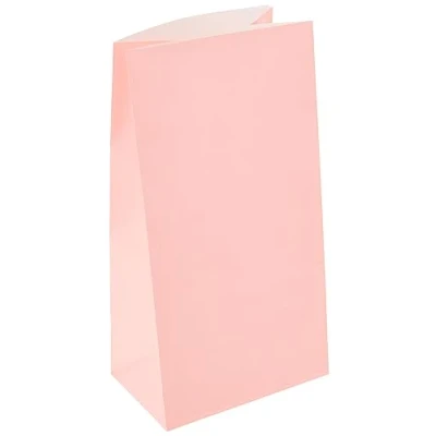 Abbildung von Partybeutel hellrosa Papier 12 Stücke
