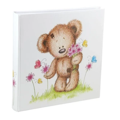 Abbildung von IDEAL TREND Fotoalbum Teddy Schmetterling 30x30 cm 100 weiße Seiten Baby Foto Album Fotobuch