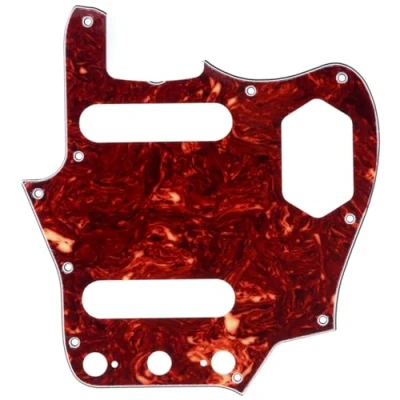 Abbildung von Musiclily Pro 10 Löcher 65 60s Vintage Style Pickguard Gitarren Schlagbrett für Fender American Jaguar,4 lagig Tortoise